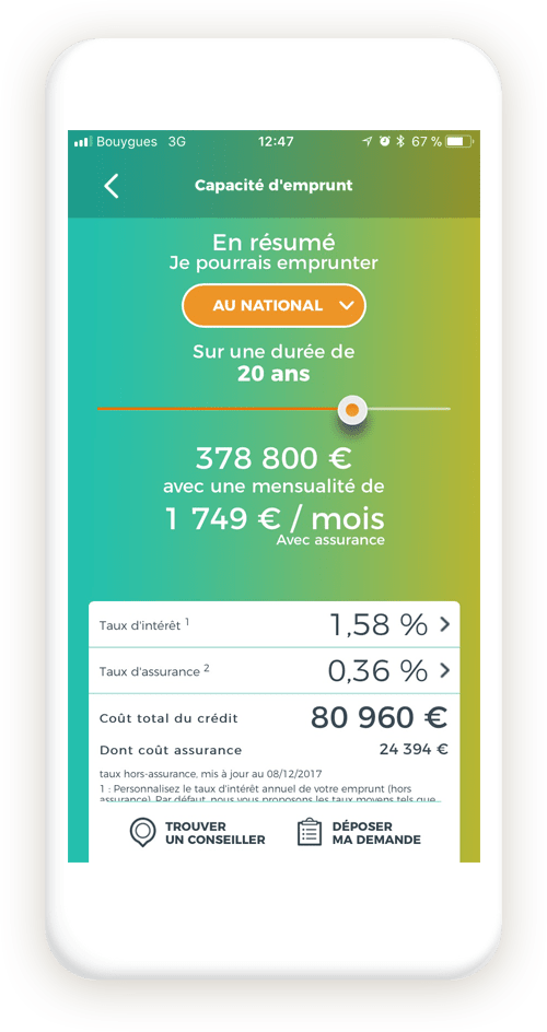 Application CAFPI simulateurs de crédits gratuits