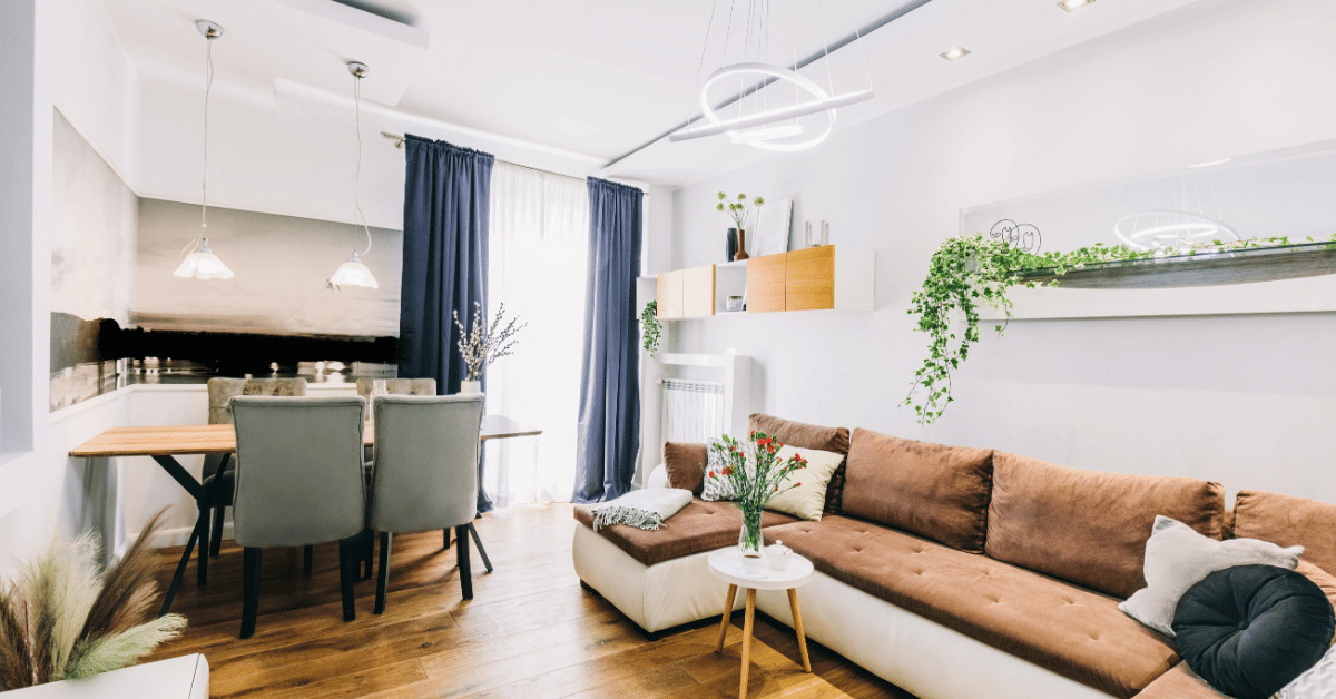 Intérieur petit appartement meublé